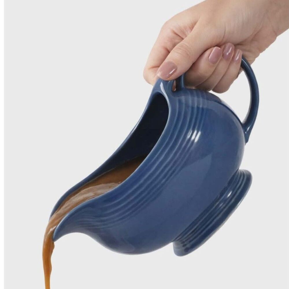 Fiestaware Fiesta 18.5 OZ Gravy Sauce Boat Dish Lapis Blue CERAMIC PITCHER